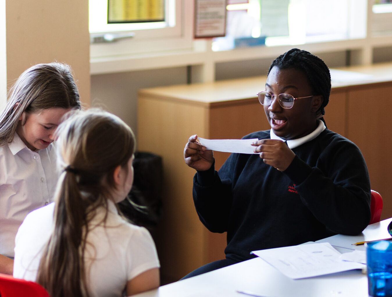 3 primary school children discuss equality in a workshop