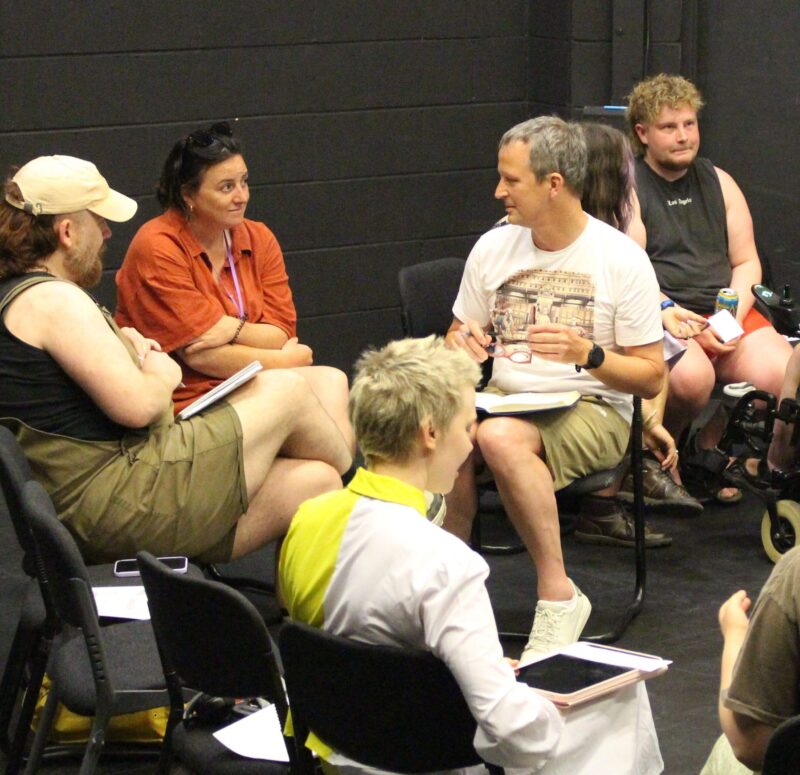 A group of participants having a discussion